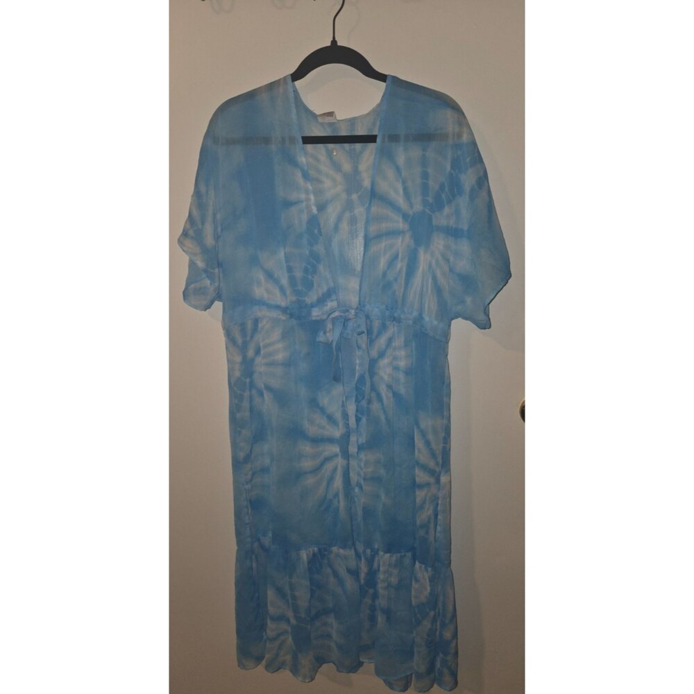 No Boundaries Womens Sz L/XL Blue Bathing Suit Swimsuit Cover Up Beach Vacation